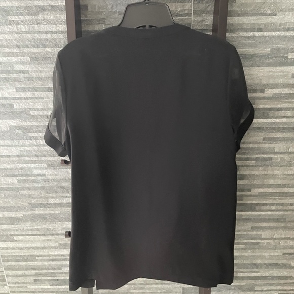 Calvin Klein Faux Leather Top - Picture 13 of 14